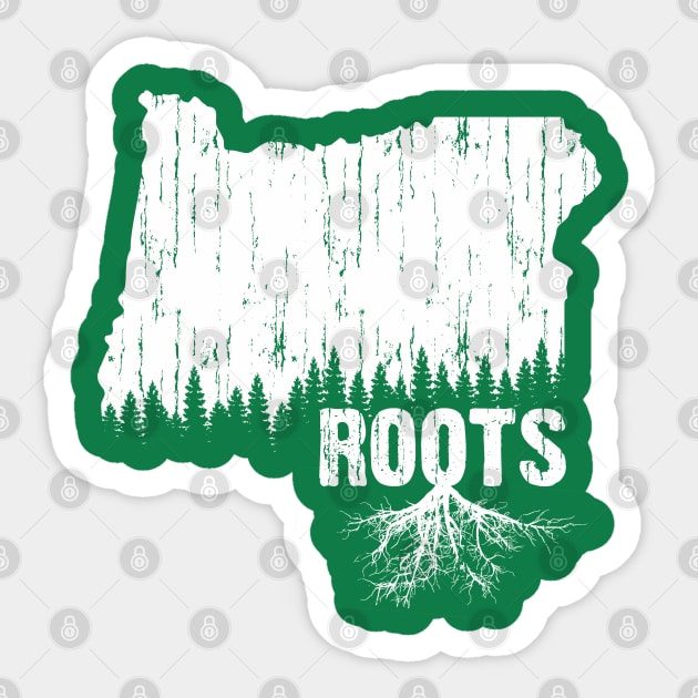 Roots - Oregon (Rustic) Sticker by dustbrain